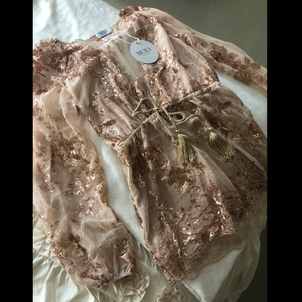Mura boutique rose gold dress !